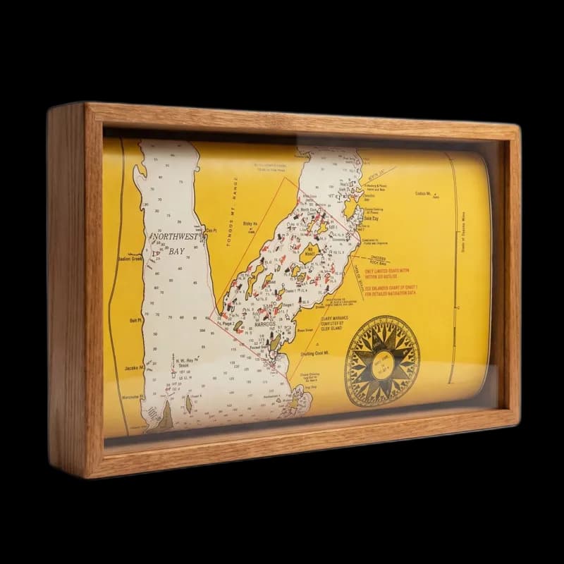 Framed nautical chart